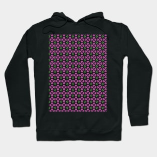 Green and Pink clover leaves Patterns Hoodie